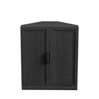Meuble d'angle Dovelina avec étagères réglables, buffet, meuble à vin, meuble de cuisine et de salle à manger avec portes en bois - 31H x 31L, 36H x 31L