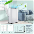 Climatiseur Portable de 14 000 BTU, Refroidit Jusqu'à 70 m², Unité de Climatisation Portable avec Déshumidificateur