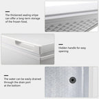 Congélateur coffre de 51 L avec panier amovible, drain inférieur, thermostat à 7 niveaux, conception autonome pour la maison et l'appartement