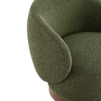 Fauteuil d'appoint pivotant Spruce&Spring en tissu avec base en bois