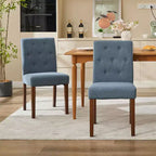 Lot de 6 / 4 chaises de salle à manger Parsons capitonnées - Chaises de cuisine en tissu rembourrées avec pieds en bois et sièges rembourrés - Meubles de salon et de cuisine