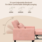 Canapé-lit convertible 3-en-1, Canapé-chaise dépliable, Lit pliant convertible pour salon