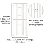 unipaws Barrière Extra Haute pour Chat 188 cm avec Portes et Serrures