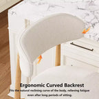 Tabouret de bar hauteur comptoir avec siège rembourré et pieds en métal, chaise d'îlot de cuisine moderne de 26,3 pouces