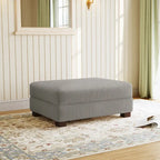 Pouffe d'appoint oversize en velours côtelé moderne