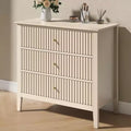 Heynemo Commode 3 Tiroirs, Table de Chevet en Bois Peint de 76 cm de Haut avec Rangement, Grande Commode Moderne avec Coulisses à Roulement à Billes