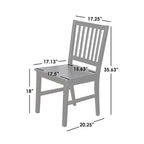 Lot de 4 chaises de salle à manger à barreaux en bois massif, cadre robuste, design classique, montage facile