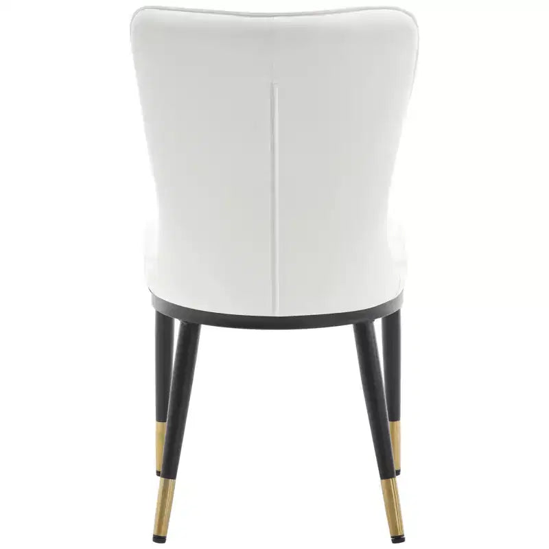 Bekrvio Lot de 6 chaises de salle à manger, modernes, rembourrées, en similicuir, avec haut dossier, pieds en métal, chaises de cuisine sans accoudoirs pour salon et salle à manger