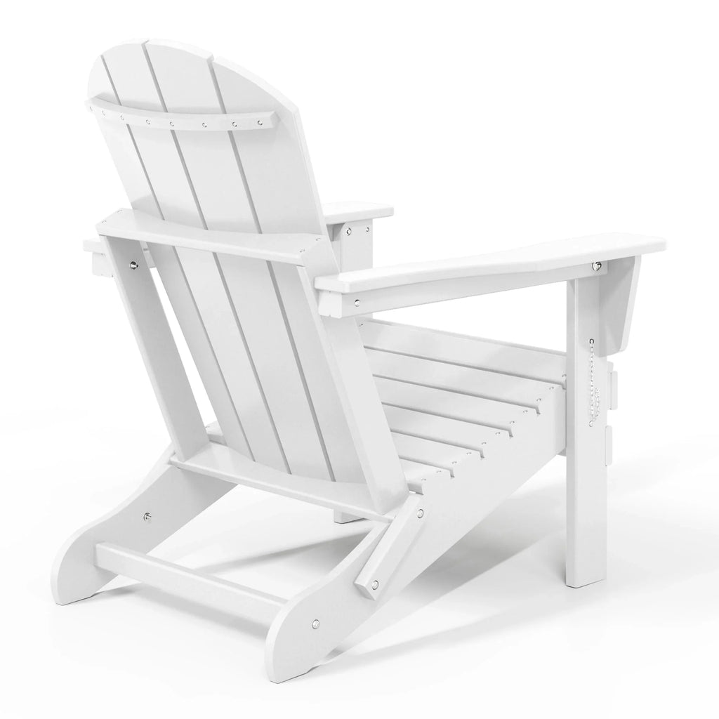 Chaise Adirondack pliante d'extérieur tout temps Polytrends Laguna résistante à la décoloration pour patio