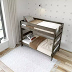 Lit superposé double en bois massif Plank+Beam pour adulte