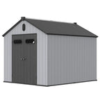 Abri de jardin en résine toutes saisons avec plancher, 1,8 m x 1,2 m/1,8 m x 2,4 m/2,4 m x 1,8 m/2,4 m x 3 m, Spire Tool Shed