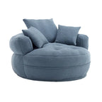 Fauteuil paresseux rond – Blanc/Bleu/Gris/Jaune/Orange/Rouge rosé/Bleu marine/Vert, Siège simple et double