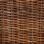 bali & pari Mario Ensemble de 2 chaises de salle à manger modernes de style bohème en teck et rotin, finition marron naturel