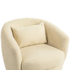 Fauteuil club pivotant rembourré avec rangement, chaise d'appoint moderne pour salon, chambre, bureau ou coin lecture