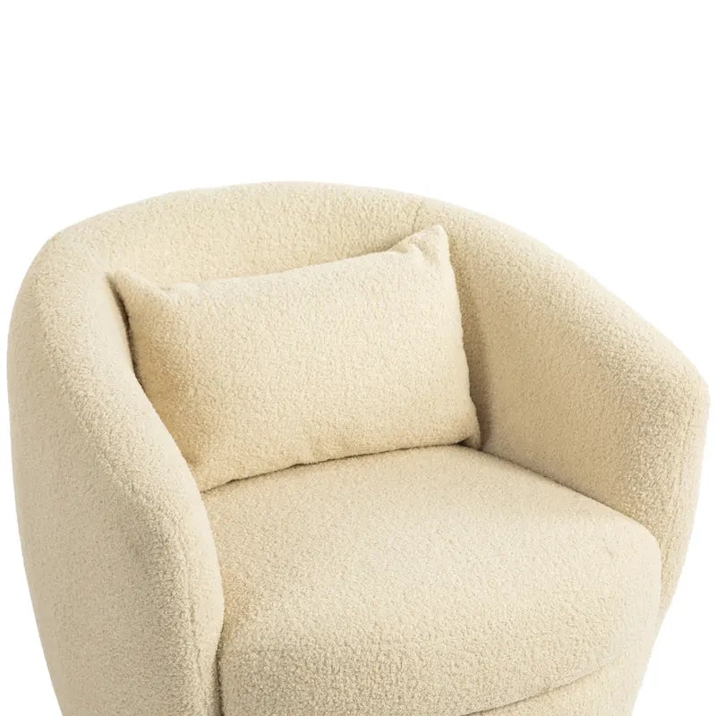 Fauteuil club pivotant rembourré avec rangement, chaise d'appoint moderne pour salon, chambre, bureau ou coin lecture