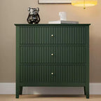 Heynemo Commode 3 Tiroirs, Table de Chevet en Bois Peint de 76 cm de Haut avec Rangement, Grande Commode Moderne avec Coulisses à Roulement à Billes