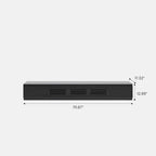 Meuble TV minimaliste avec tiroirsConsole multimédia en bois massif avec placards, porte abattante, placage noyer, entièrement assemblé