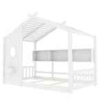 Lit cabane cabane Montessori pour enfant avec étagère de rangement - ModernLuxe