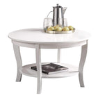Table basse ronde avec étagère American Heritage de Convenience Concepts