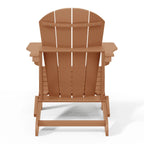 Chaise Adirondack pliante d'extérieur tout temps Polytrends Laguna résistante à la décoloration pour patio