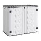 Armoire de rangement d'extérieur, Abri de rangement extérieur en résine étanche, pour poubelles