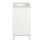 Meuble-lavabo de salle de bain moderne de 91 cm avec lavabo et armoire de toilette, 2 portes et 2 tiroirs