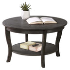 Table basse ronde avec étagère American Heritage de Convenience Concepts