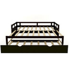 Lit gigogne extensible, Lit gigogne en bois avec tiroir-lit