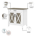 Secrétaire Key West avec meuble de rangement Bush Furniture