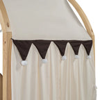 Lit cabane Montessori en bois massif avec plateforme, toit voûté et lit gigogne pour filles et garçons