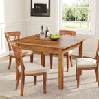 Table à manger carrée de 100 cm pour 2-4 personnes avec pieds en bois massif pour salon et salle à manger