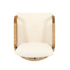 Ensemble de fauteuils de club en bois d'acacia et osier Jabe Outdoor de Christopher Knight Home