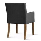 Lot de 6 chaises de salle à manger capitonnées avec accoudoirs, fauteuils modernes en lin avec pieds en bois, chaises d'appoint pour salle à manger, salon – Panipeachy
