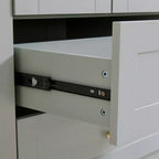 Garde-manger de cuisine autoportant Whisen 71''H, grand buffet de salle à manger avec 6 portes et étagères réglables