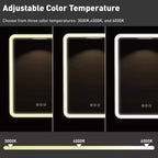 Armoire à pharmacie LED noire / blanche / dorée, porte simple, charnière à gauche ou à droite, encastrée ou murale
