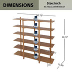 Christopher Knight Home Elliot Étagère de rangement moderne à 6 niveaux en bois avec étagères ouvertes