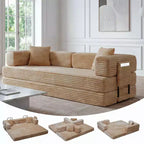 Canapé-lit convertible 5-en-1 80,7 po – Velours côtelé, 544 kg, aucun assemblage