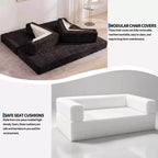 Canapé-lit convertible 5-en-1 80,7 po – Velours côtelé, 544 kg, aucun assemblage