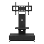 Meuble TV pour téléviseurs de 32 à 75 pouces, Chariot TV mobile à hauteur réglable avec tiroir et roulettes pour salon, chambre, bureaux -ModernLuxe