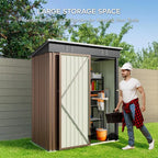 Abri de jardin en métal pour outils avec porte verrouillable pour mobilier de jardin et outils