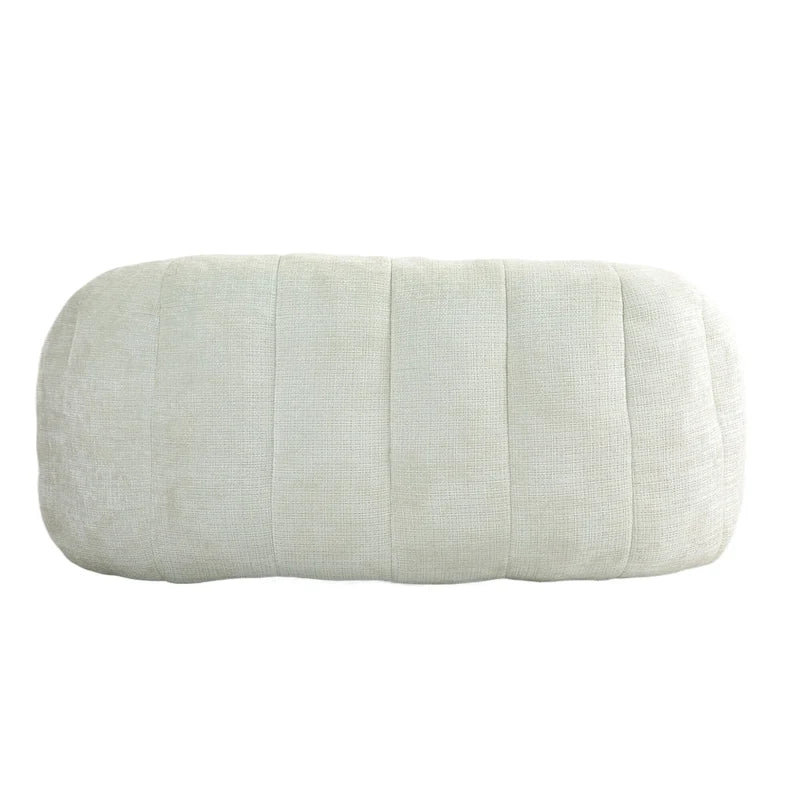 Fauteuil de salon en chenille blanc 63,78 cm avec rembourrage en mousse haute densité