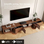 Meuble TV rétractable et extensible moderne avec 4 tiroirs, jusqu'à 261,62 cm - 78,54P x 15,74L x 13,78H