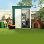 Abri de jardin en métal pour outils avec porte verrouillable pour mobilier de jardin et outils