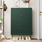 CLIHOME Meuble à chaussures d'entrée 24 paires, avec tiroirs basculants, étagère de rangement