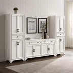 Ensemble buffet et garde-manger 3 pièces Tara aspect vieilli - Crosley