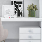 Bureau d'angle Echo avec huche et tiroirs
