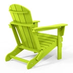 Chaise Adirondack pliante d'extérieur tout temps Polytrends Laguna résistante à la décoloration pour patio