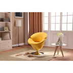 Manhattan Comfort Lot de 4 Chaises d'appoint pivotantes Tulip Orange/Jaune : Revêtement en velours, Aucun assemblage requis
