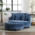 Fauteuil Moderne Rond Avec 5 Coussins Et Pouf Optionnel
