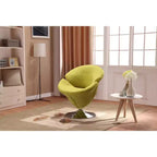 Manhattan Comfort Lot de 4 Chaises d'appoint pivotantes Tulip Orange/Jaune : Revêtement en velours, Aucun assemblage requis